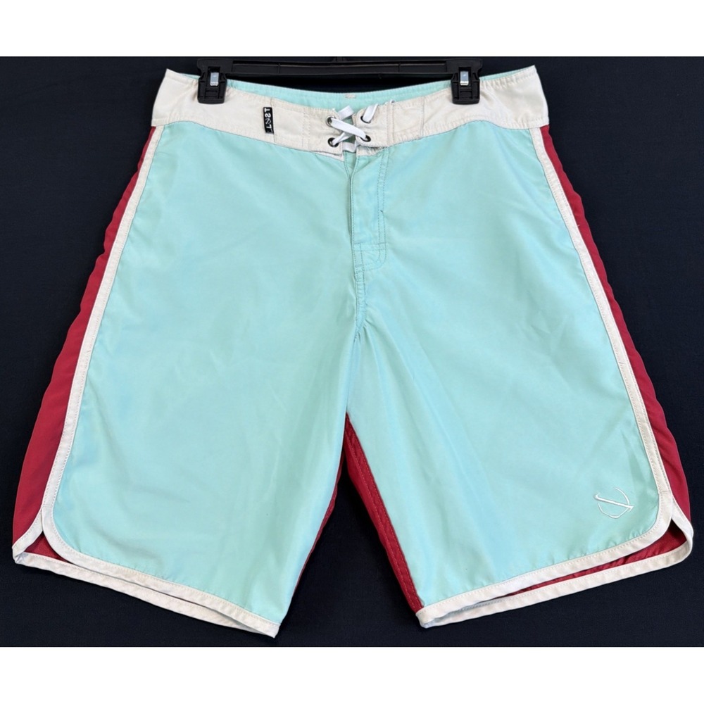VTG Lost Enterprises Mens Board Shorts 30 Colorblock RED BLUE  Mayhem 91/93 RARE